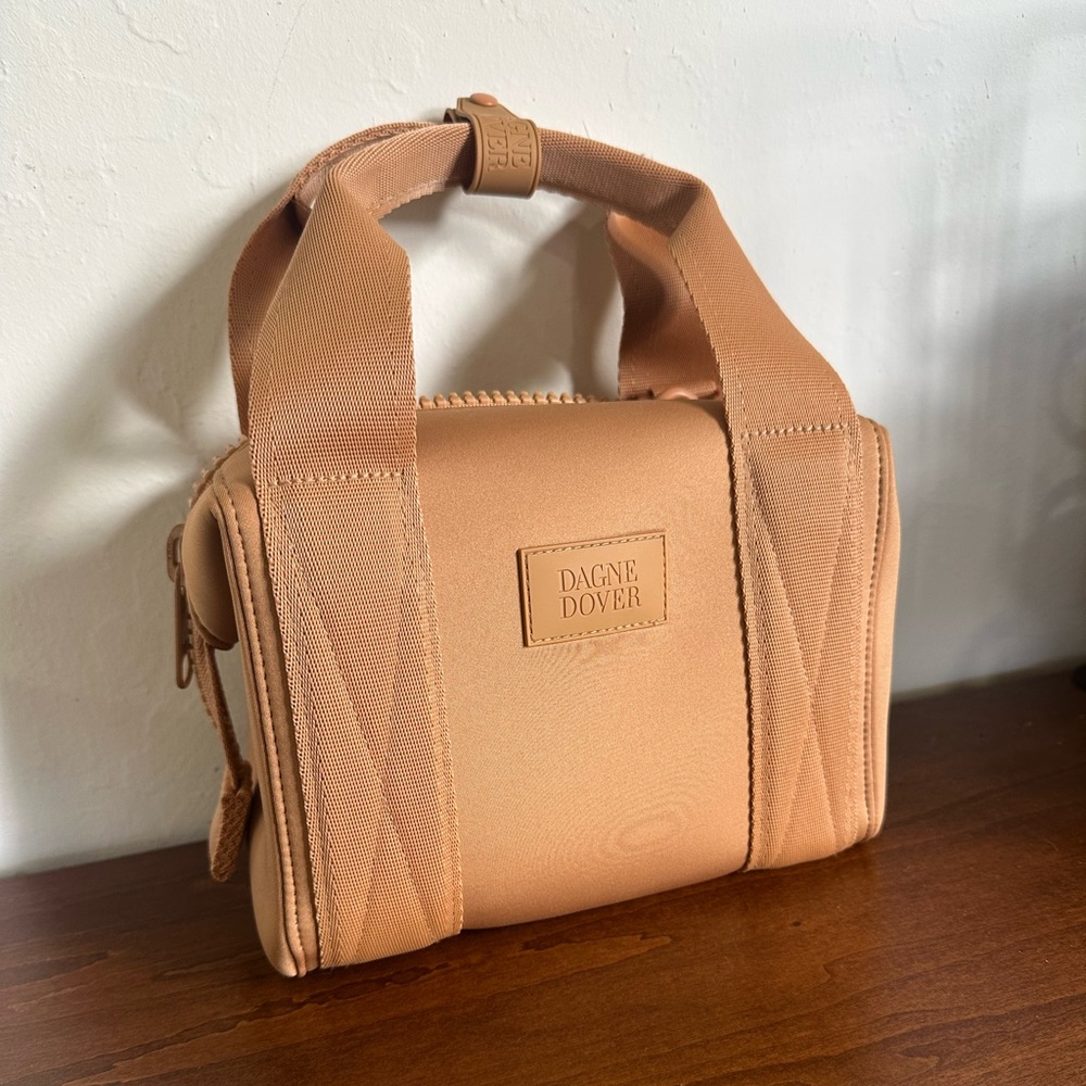 Dagne Dover Camel Neoprene Extra Small Landon Bag CarryAll